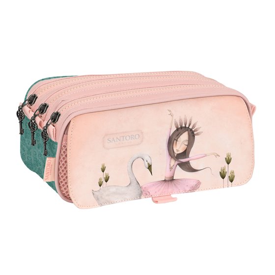 Portatodo Triple Big Santoro’S Mirabelle Swan Lake 21,5 x 10 x 8 cm.