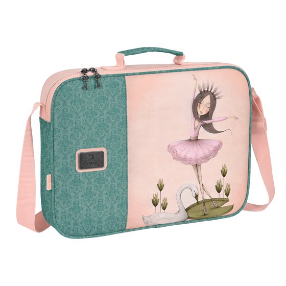 Cartera Extraescolares Santoro’S Mirabelle Swan Lake 38 x 28 x 6 cm.