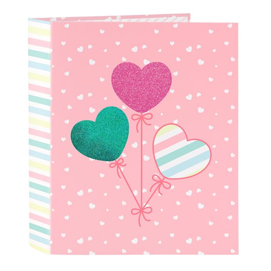 Carpeta Folio 4 Anillas 35 mm. Lomo Ancho Blackfit8 Globitos 