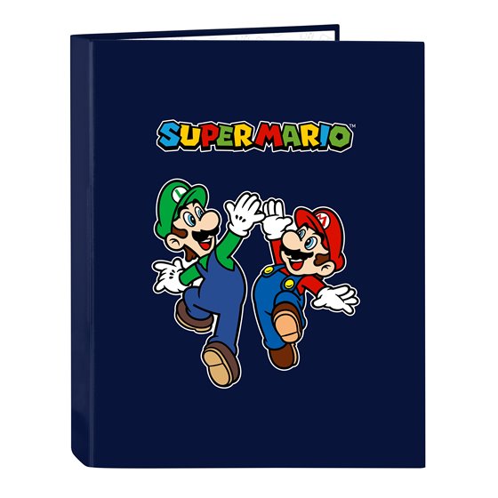 Carpeta Folio 4 Anillas Mixtas Super Mario 