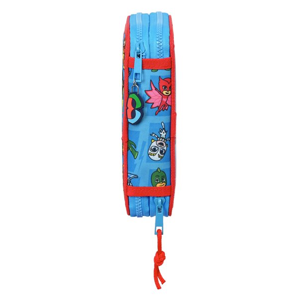 Plumier Doble Pequeño 28 Piezas Pjmasks 12,5 x 19,5 x 4 cm.