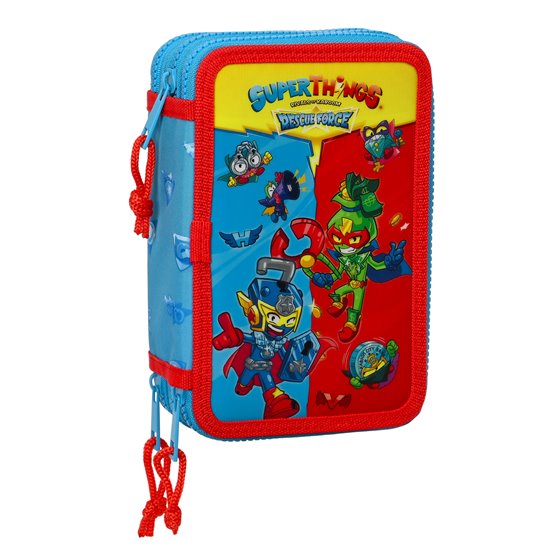 Plumier Triple 36 Piezas Superthings Rescue Force 12,5 x 19,5 x 5,5 cm.