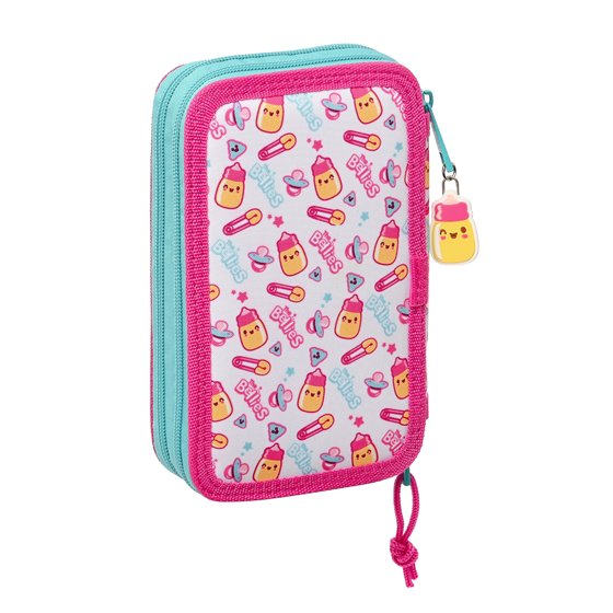 Plumier Doble Pequeño 28 Piezas The Bellies 12,5 x 19,5 x 4 cm.