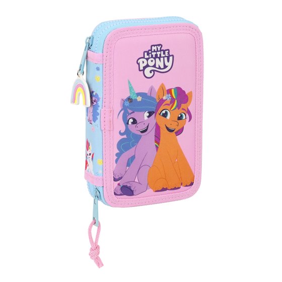 Plumier Doble Pequeño 28 Piezas My Little Pony Wild & Free 12,5 x 19,5 x 4 cm.