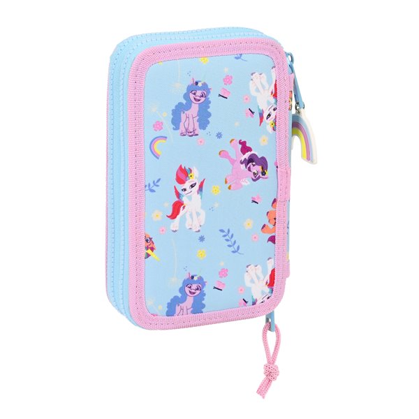 Plumier Doble Pequeño 28 Piezas My Little Pony Wild & Free 12,5 x 19,5 x 4 cm.