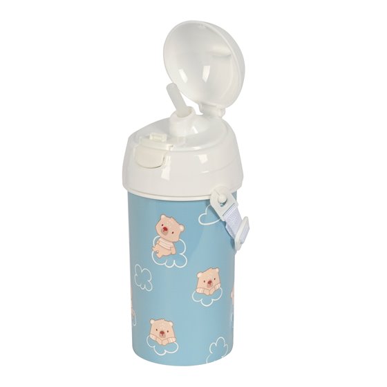 Botella 500Ml Apertura Autom. Con Pajita Safta Preescolar Baby Bear 