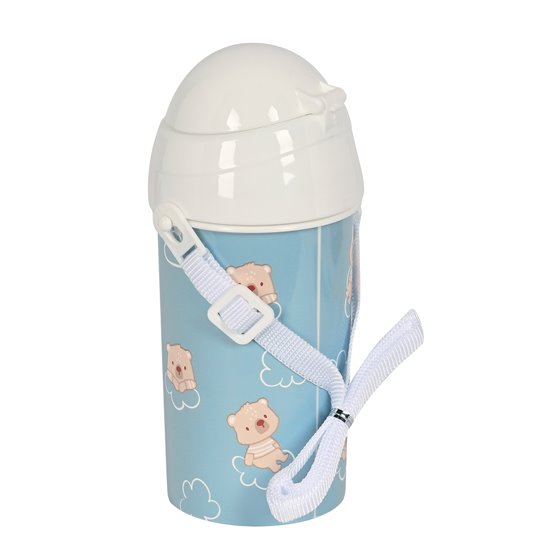 Botella 500Ml Apertura Autom. Con Pajita Safta Preescolar Baby Bear 