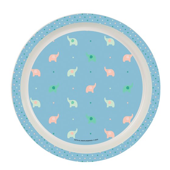 Set De Platos Y Cubiertos Safta Preescolar Elefantes 