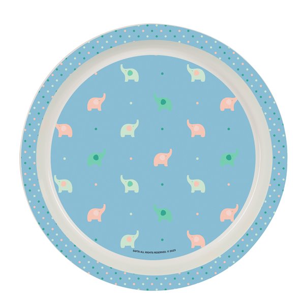 Set De Platos Y Cubiertos Safta Preescolar Elefantes 
