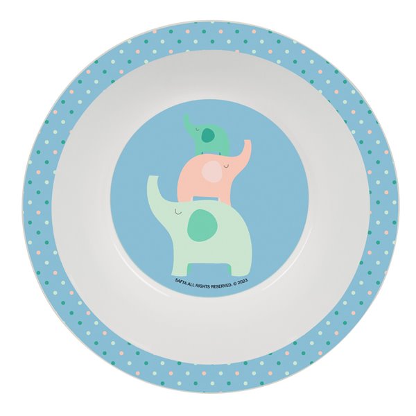 Set De Platos Y Cubiertos Safta Preescolar Elefantes 