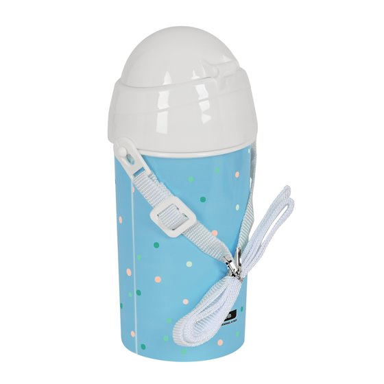 Botella 500Ml Apertura Autom. Con Pajita Safta Preescolar Elefantes 