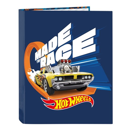 Carpeta Folio 4 Anillas Mixtas Hot Wheels Speed Club 