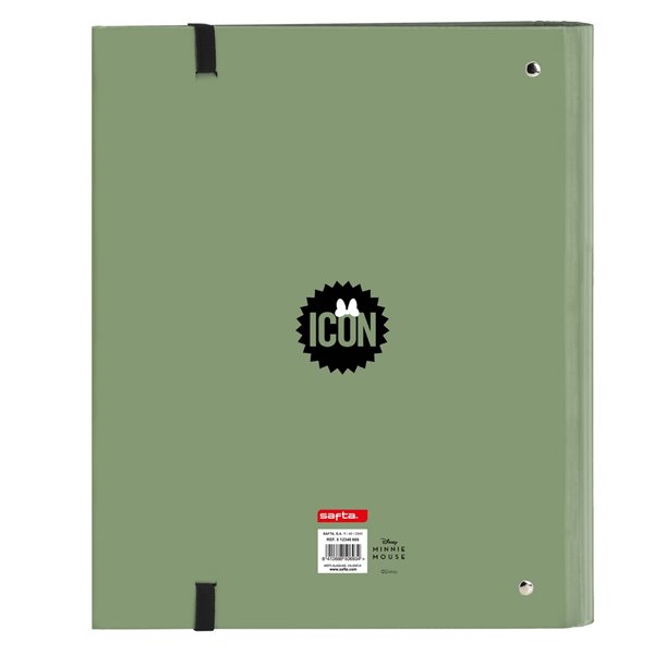 Carpeta Con Recambio 4 Anillas De 35 mm. A4 Minnie Mouse Mint Shadow 