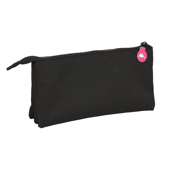 Portatodo Triple Kappa Black And Pink 22 x 12 x 3 cm.