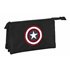 Portatodo Triple Capitan America Teen 22 x 12 x 3 cm.