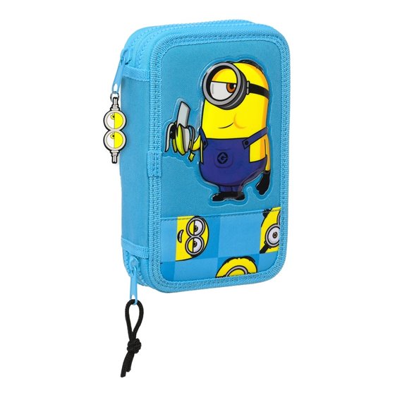 Plumier Doble Pequeño 28 Piezas Minions Minionstatic 12,5 x 19,5 x 4 cm.