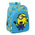 Mochila Infantil Adaptable a Carro Minions Minionstatic 26 x 34 x 11 cm.