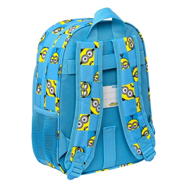 Mochila Infantil Adaptable a Carro Minions Minionstatic 26 x 34 x 11 cm.