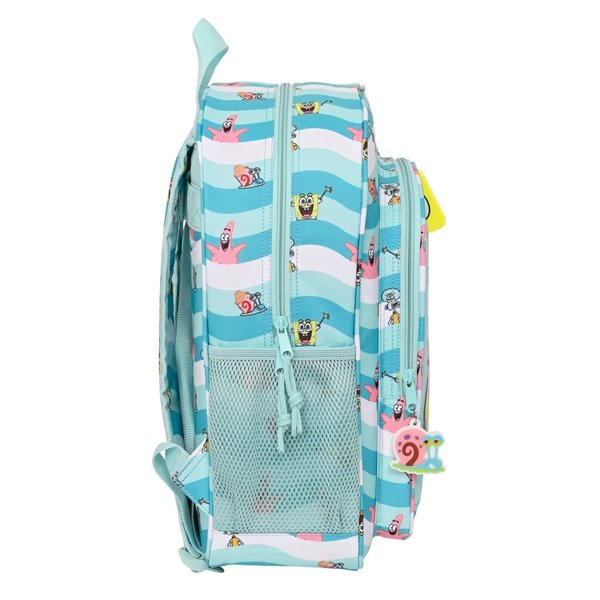 Mochila Junior Adaptable a Carro Bob Esponja Stay Positive 32 x 38 x 12 cm.