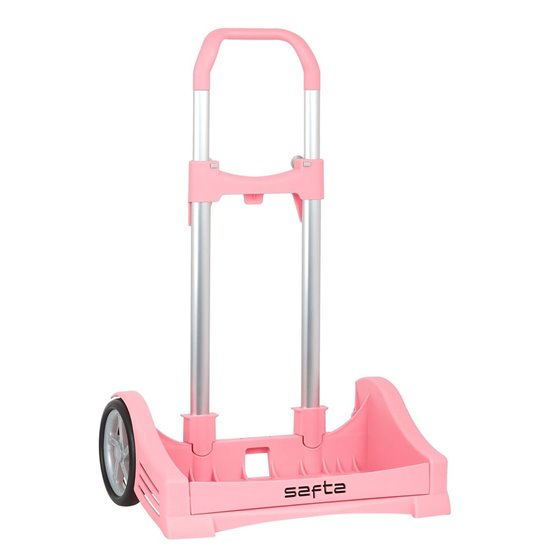 Carro Escolar Portamochilas Safta Evolution Rosa Palo 40 x 85 x 28 cm.