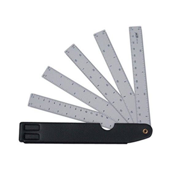 Escala Pardo Abanico 10 Escalas 15 Cm Con Estuche Similpiel