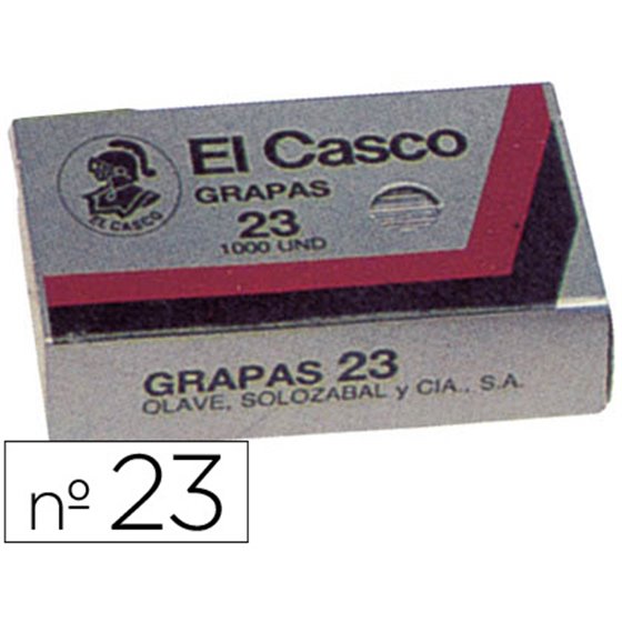 Grapas El Casco Nº23 Caja De 1000 Unidades