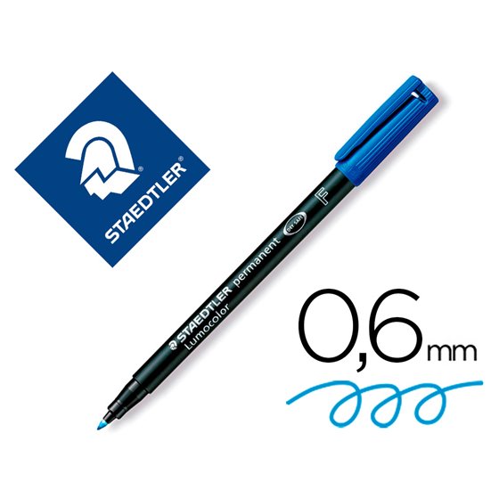 Rotulador Staedtler Lumocolor Retroproyeccion Punta De Fibrapermanente 318-3 Azul Punta Fina Redonda 0.6 Mm