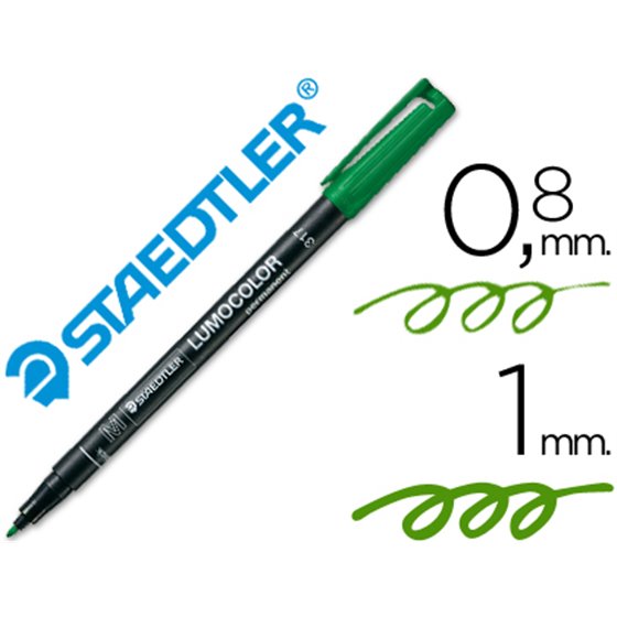 Rotulador Staedtler Lumocolor Retroproyeccion Punta De Fibrapermanente 317-5 Verde Punta Media Redonda 0.8-1 Mm