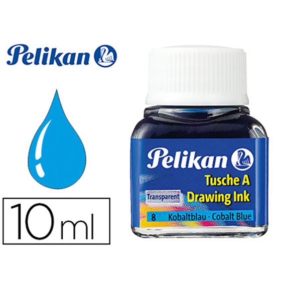 Tinta China Pelikan Azul Cobalto Bote De 10 Ml