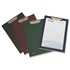 Portanotas Pardo Carton Forrado Pvc Folio Con Pinza Metalica Azul