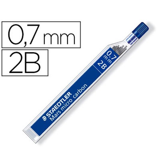 Minas Staedtler Mars Micro Grafito 0,7 Mm 2B Tubo Con 12 Unidades