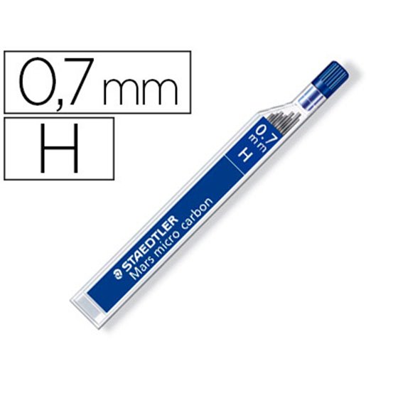 Minas Staedtler Mars Micro Grafito 0,7 Mm H Tubo Con 12 Unidades