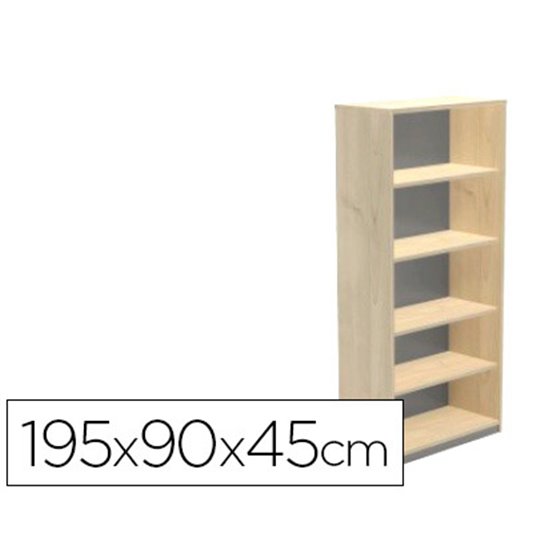 Armario Rocada Con Cinco Estantes Serie Store 195X90X45 Cm Acabado Aa01 Haya/Haya