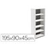 Armario Rocada Con Cinco Estantes Serie Store 195X90X45 Cm Acabado Aw04 Blanco/Blanco