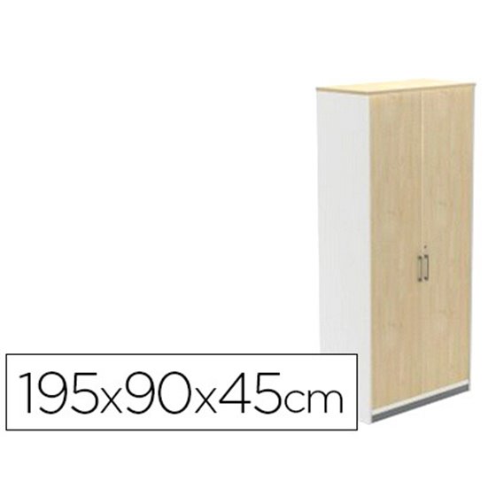 Armario Rocada Con Cuatro Estantes Y Dos Puertas Serie Store 195X90X45 Cm Acabado Aw04 Blanco/Blanco