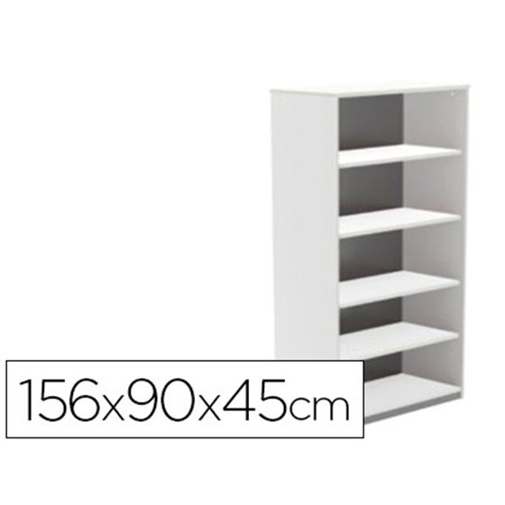 Armario Rocada Con Cuatro Estantes Serie Store 156X90X45 Cm Acabado Aw04 Blanco/Blanco