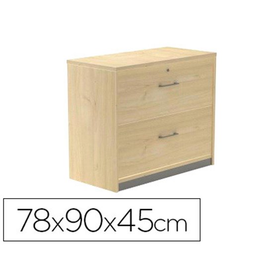 Armario Rocada Con Dos Cajones Serie Store 78X90X45 Cm Acabado Aa01 Haya/Haya