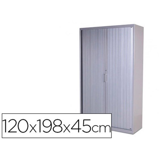 Armario Metalico Rocada Dos Puertas Tipo Persiana Incluye Cuatro Balda Serie Store 120X198X45 Cm Acabado Ac00