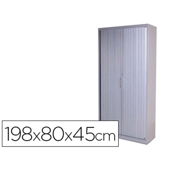 Armario Metalico Rocada Dos Puertas Tipo Persiana Incluye Cuatro Balda Serie Store 198X80X45 Cm Acabado Ac00