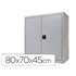 Armario Metalico Rocada Dos Puertas Batientes Incluye Una Balda 80X70X45 Cm Acabado Ac00 Gris/Gris
