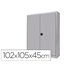 Armario Metalico Rocada Dos Puertas Batientes Incluye Dos Balda 102X105X45 Cm Acabado Ac00 Gris/Gris