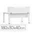 Mostrador De Altillo Rocada Valido Para Mesas Work Metal Executive 180X30X40 Cm Acabado Aw04 Blanco/Blanco