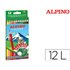 Lapices De Colores Alpino Borrable Con Goma Caja De 12 Colores Surtidos