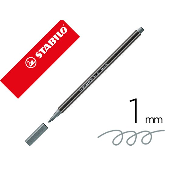 Rotulador Stabilo Acuarelable Pen 68 Metalico Plata 1 Mm