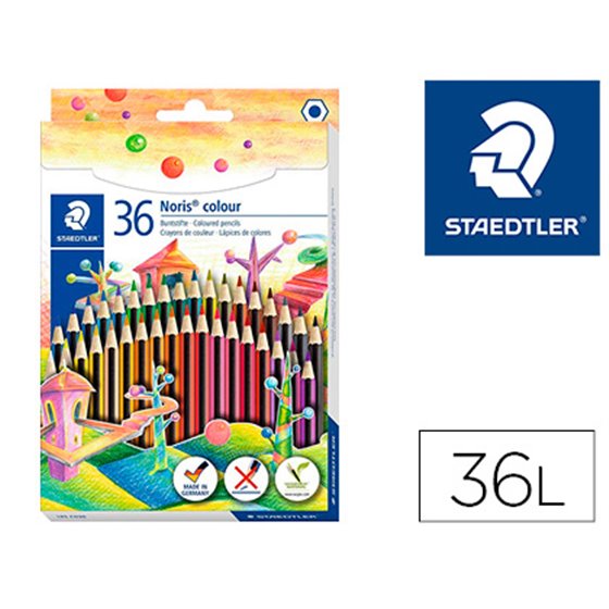 Lapices De Colores Staedtler Wopex Ecologico 36 Colores En Caja De Carton