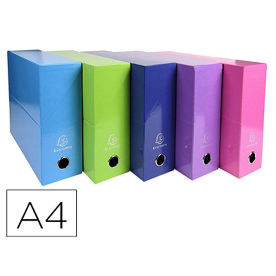 Caja Transferencia Exacompta Iderama Din A4 Lomo 90 Mm Colores Surtidos