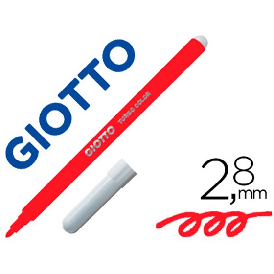 Rotulador Giotto Turbo Color Lavable Con Punta Bloqueada Unicolor Rojo