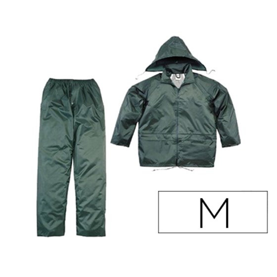 Conjunto De Lluvia Deltaplus 400 Poliester/Pvc Verde Talla M
