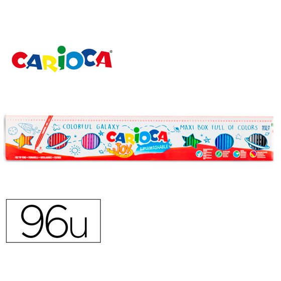 Rotulador Carioca Joy Metro Caja De 96 Unidades Colores Surtidos