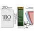 Tapa De Encuadernacion Fellowes Din A4 Pvc Transparente Cristal 180 Micras Pack De 100 Unidades